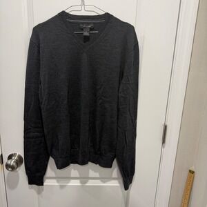 The‎ Men's Store Bloomingdale's Mens Sweater 100% Merino Wool Gray L